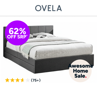 Ovela Theodore Storage Bed Frame with Drawers (Queen Charcoal) Product Image