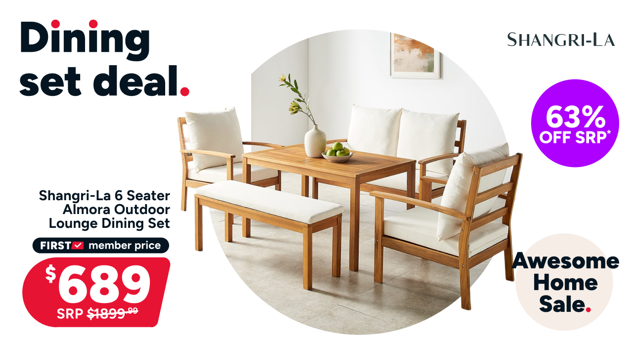 Shangri-La 6 Seater Almora Outdoor Lounge Dining Set