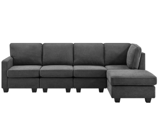 Ovela Atlas 5 Seater Modular Sofa with Reversible Chaise Product Image