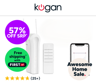 Kogan SmarterHome™ Cordless Battery Powered Motorised Smart Blinds Driver Product Image