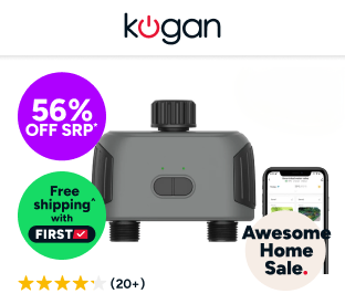 Kogan SmarterHome™ Bluetooth Garden Irrigation Water Timer with Dual Outlets Product Image