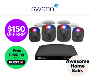 Swann Home 8 Channel 2K DVR 4x Camera Security System with Mic and 256GB SD Card  Product Image