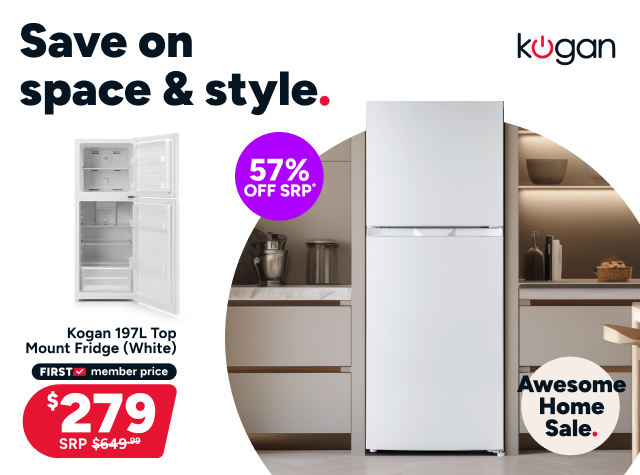 Kogan 197L Top Mount Fridge (White)