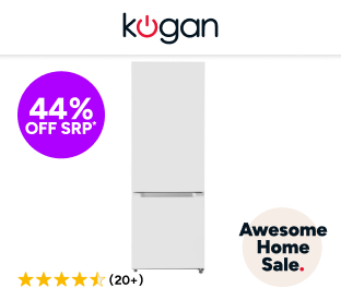 Kogan 325L Bottom Mount Fridge (White) Product Image