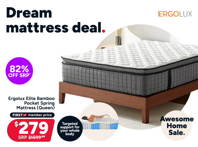 Ergolux Elite Bamboo Pocket Spring Mattress (Queen)