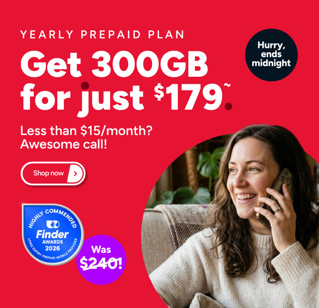 Kogan Mobile - 300GB for $179 ~