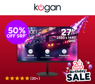 Kogan 27" QHD IPS 180Hz 1ms FreeSync Gaming Monitor Product Image