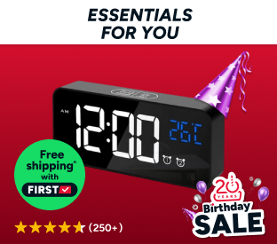 Digital Alarm Clock with Temperature Display & Voice Control Product Image