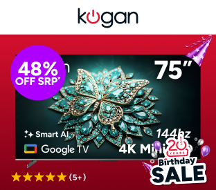 Kogan 75" Mini-LED QLED Pro 4K 144Hz Smart AI Google TV Product Image