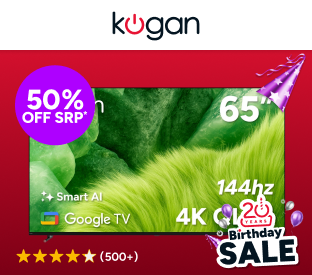 Kogan 65" QLED 4K 144Hz Smart AI Google TV Product Image