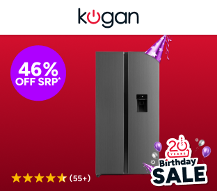 Kogan 592L Side by Side Fridge with Water Dispenser (Stainless Steel) Product Image