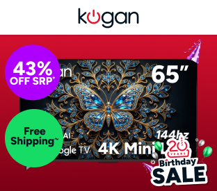 Kogan 65" Mini-LED QLED 4K 144Hz Smart AI Google TV Product Image