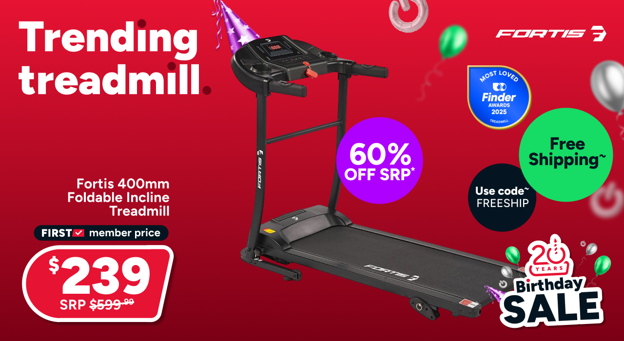 Fortis 400mm Foldable Incline Treadmill