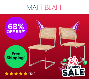 Set of 2 Matt Blatt Marcel Breuer Cesca Dining Chairs Replica (Natural/Rattan) Product Image