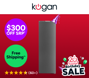 Kogan 204L Upright Frost Free Freezer (Stainless Steel) Product Image