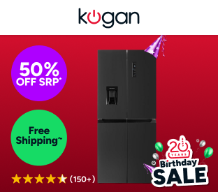 Kogan 464L French Door Fridge with Water Dispenser (Black Stainless Steel) Product Image