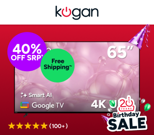 Kogan 65" LED 4K Smart AI Google TV Product Image