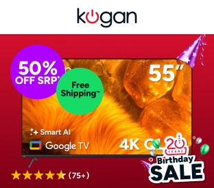 Kogan 55" QLED 4K Smart AI Google TV Product Image