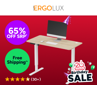 Ergolux Electric Standing Desk 120 x 60cm (Oak/White) Product Image