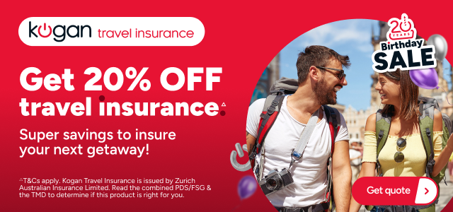 Kogan Travel Insurance - Get 20% OFF Travel Insurance △
