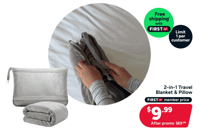 2-in-1 Travel Blanket & Pillow

