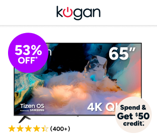 Kogan 65" QLED 4K Tizen Smart TV (with Samsung TV Plus) Product Image