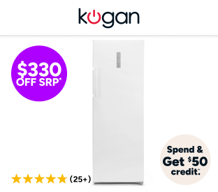 Kogan 238L Upright Frost Free Fridge & Freezer (White) Product Image