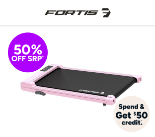 Fortis Walking Pad with Incline (Pink) Product Image