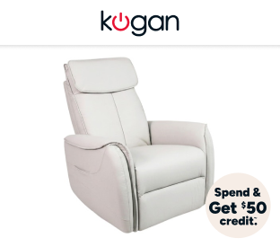 Kogan Heated Lift & Recline Massage Armchair (Beige) Product Image