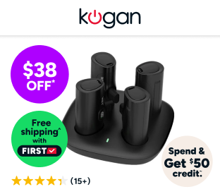 Kogan TravelBoost 5000mAh 20W PD Portable Power Bank & Charging Dock Combo (4 x Lightning Connector) Product Image