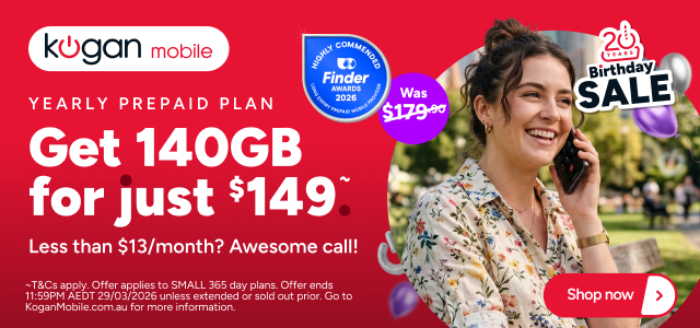 Kogan Mobile - $149 for 140GB ~