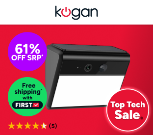 Kogan SmarterHome™ 3MP Outdoor Solar Security Camera with Floodlight Product Image