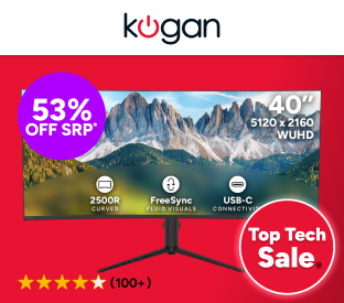 Kogan Infinity 40" Curved Ultrawide WUHD 5K2K Freesync USB-C Monitor (5120 x 2160) Product Image