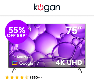 Kogan 75" LED 4K Smart AI Google TV Product Image