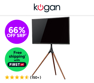 Kogan Larvik Studio TV Stand for 45"-65" TVs (Dark Oak) Product Image