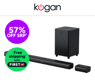 Kogan 7.1.4 Channel Dolby Atmos Soundbar with Detachable Surround Speakers Product Image