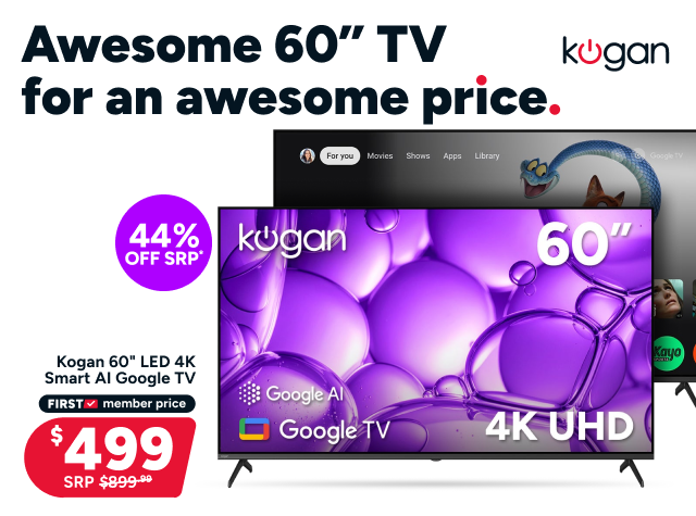 Kogan 60" LED 4K Smart AI Google TV