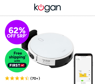 Kogan SmarterHome™ LX14 Laser Robot Vacuum Cleaner and Mop (White) Product Image