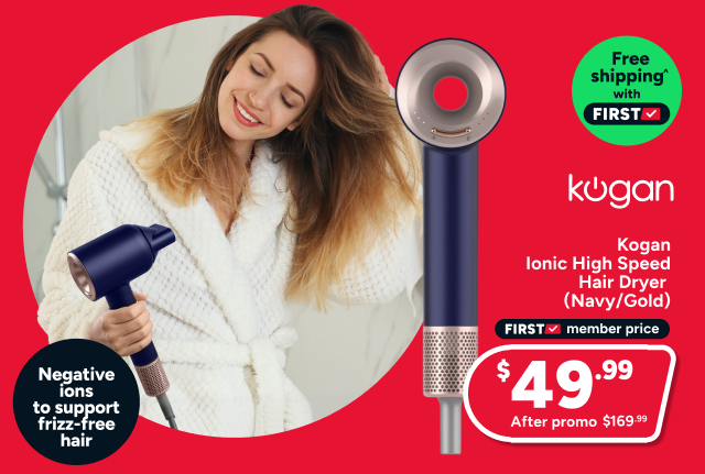 Kogan Ionic High Speed Hair Dryer (Navy/Gold)