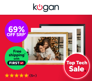 Kogan 10.1" Wi-Fi Touch Screen Digital Photo Frame with Frameo App (16GB, 3 Frames) Product Image