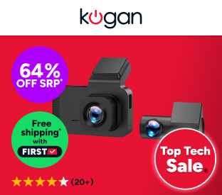 Kogan 4K Dual Dash Camera with ADAS & GPS (Front & Rear) Product Image