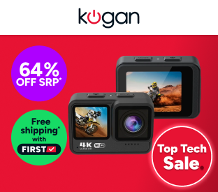 Kogan 4K Dual Touchscreen 21m Waterproof Action Camera Product Image
