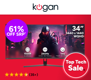 Kogan Infinity 34" Curved Ultrawide WQHD 240Hz 1ms FreeSync Gaming Monitor (3440 x 1440) Product Image