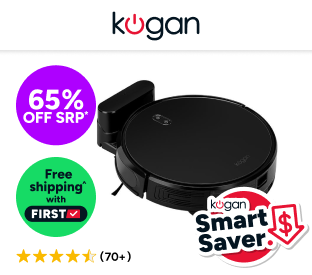 Kogan SmarterHome™ LX14 Laser Robot Vacuum Cleaner and Mop (Black) Product Image