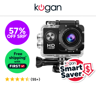 Kogan 1080P Wi-Fi Action Camera with Waterproof Case Product Image