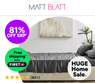 Matt Blatt Bamboo Cotton Bed Sheet Set (Charcoal, Queen) Product Image