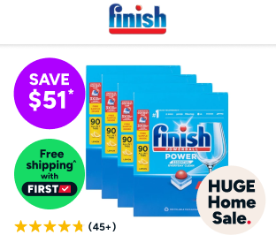 Finish Power Essential Lemon 360 Dishwashing Tablets (4 x 90 Pack) Product Image