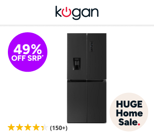 Kogan 464L French Door Fridge with Water Dispenser (Black Stainless Steel) Product Image