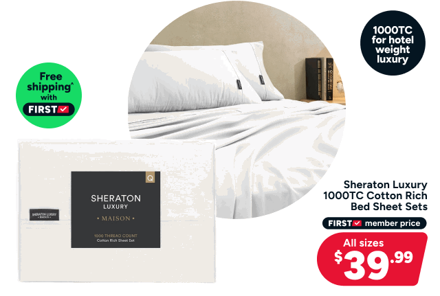 Sheraton Luxury 1000TC Cotton Rich Bed Sheet Set