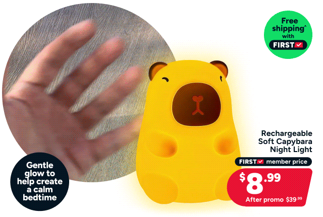 Rechargeable Soft Capybara Night Light